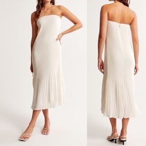 Abercrombie Giselle Pleat Release Midi Dress